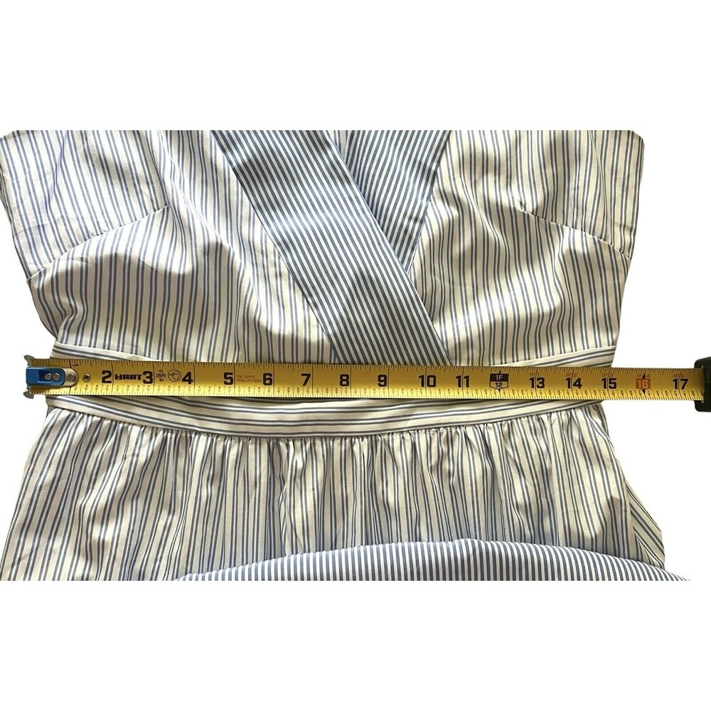 Maison Tara Blue and White Striped Maxi Dress - Picture 9 of 15